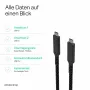 Flexline USB-C auf USB-C Kabel, USB 3.2 Gen 2, 100W PD, geflochtenes Nylon, 1m (FL31-75004)