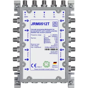 JULTEC JRM0512T Multiswitch 12 Ausgänge 4 SAT-Eingänge