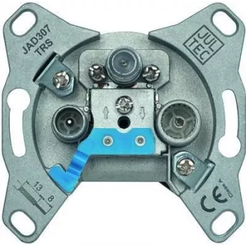 JULTEC Antennen-Wanddose JAD307TRS 3-Loch Diodenentkoppelt (TV, Radio, SAT)