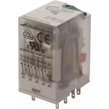 METZ BTR NETCOM Industrierelais 4PDT 24VDC 7A Steckbar 110017-25.14.07
