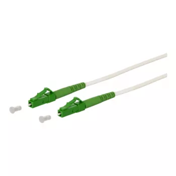 METZ CONNECT OpDAT Glasfaser-Patchkabel LC APC auf LC APC Einmoden OS2 3m Weiß