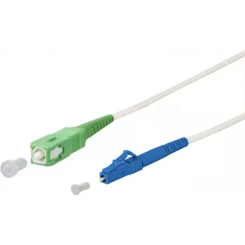 METZ CONNECT OpDAT Patchkabel SC-S APC/LC-S OS2 Weiß 2,0 m