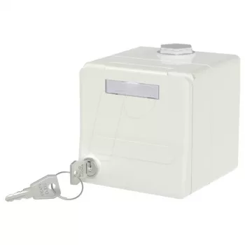 METZ CONNECT IP44 Modul-Aufputzgehäuse mit Klappdeckel 1309470002-I