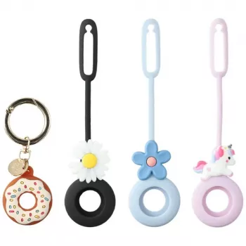 4SMARTS Omega Silicone Case Set für Apple AirTag (4er-Pack, mehrfarbig)