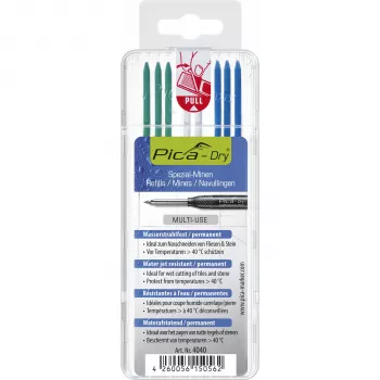 PICA-MARKER Pica DRY Refills Special - SB - 12 Minen (Weiß, Grün, Blau)