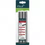 PICA BIG DRY Refills Carpenter 2H - 12 Minen, rechteckig 2x5mm, 150mm, schwarzer Graphit