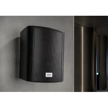 celexon 525-B Aktiv-Lautsprecher-Set 2-Wege, 2 x 30 W RMS, mit Wandhalterungen, schwarz (1000003398)