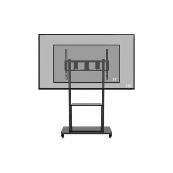 Celexon Economy 55110MP Mobile TV-Ständer für Flachbildschirme, lackierter Stahl, matt schwarz, Bildschirmgröße 139,7-279,4 cm (55-110 inch)