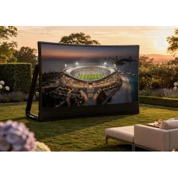 Celexon Inflatable Outdoor Screen Economy INF 120, 120 inch 16:9, Sichtbare Fläche 266x149 cm, inkl. manueller Luftpumpe