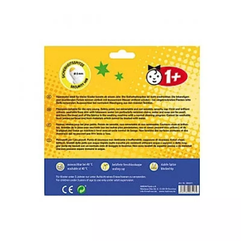 Malinos 300011 Babyzauber Modelliermasse-Set - 10 mehrfarbige Sticks, 5 mm, nicht trocknend, CE-zertifiziert