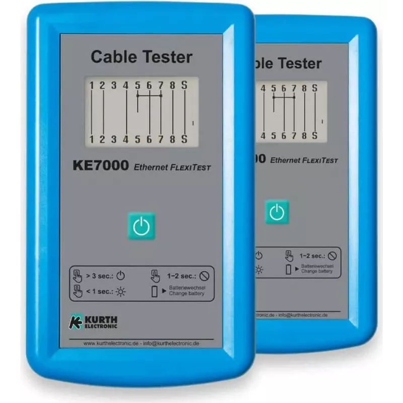 Kurth Electronic KE7000 UTP/STP Kabeltester Blau