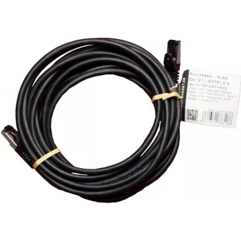 IT-BUDGET Full Copper Premium Patchkabel - Flex AWG 26 - Cat.8.1 - 2000 MHz - halogenfrei - PoE+ - 40 Gbit - Schwarz - 5 m (90ITBFLEX81PK5S)