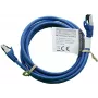 IT-BUDGET Full Copper Premium Patchkabel - Flex AWG 26 - Cat.8.1 - 2000 MHz - halogenfrei - PoE+ - 40 Gbit - Blau - 3 m (90ITBFLEX81PK3B)