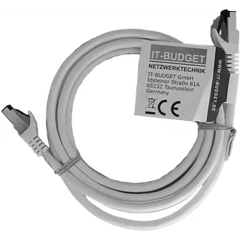 IT-BUDGET Full Copper Premium Patchkabel - Flex AWG 26 - Cat.8.1 - 2000 MHz - halogenfrei - PoE+ - 40 Gbit - Weiß - 2 m (90ITBFLEX81PK2W)
