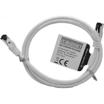 IT-BUDGET Full Copper Premium Patchkabel - Flex AWG 26 - Cat.8.1 - 2000 MHz - Halogenfrei - PoE+ - 40 Gbit - Weiß - 1,5 m (90ITBFLEX81PK15W)