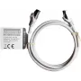 IT-BUDGET Full Copper Premium Patchkabel - Flex AWG 26 - Cat.8.1 - 2000 MHz - halogenfrei - PoE+ - 40 Gbit - Grau - 1 m
