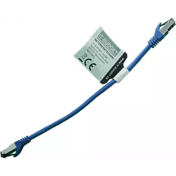 IT-BUDGET Full Copper Premium Patchkabel - Flex AWG 26 - Cat.8.1 - 2000 MHz - halogenfrei - PoE+ - 40 Gbit - Blau - 0,25 m