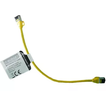 IT-BUDGET Full Copper Premium Patchkabel - Slim AWG 28 - Cat.8.1 - 2000 MHz - halogenfrei - PoE+ - 40 Gbit - Gelb - 0,50 m