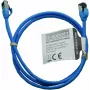 IT-BUDGET Full Copper Premium Patchkabel - Slim AWG 28 - Cat.8.1 - 2000 MHz - halogenfrei - PoE+ - 40 Gbit - Blau - 1 m