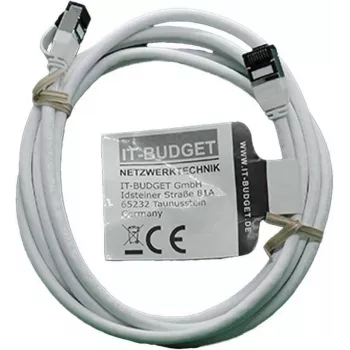IT-BUDGET Full Copper Premium Patchkabel - Slim AWG 28 - Cat.8.1 - 2000 MHz - halogenfrei - PoE+ - 40 GBit - Weiß - 3 m (90ITBSLIM81PK3W)