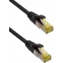 IT-BUDGET Full Copper Premium Patchkabel - Super Flex TPE - Cat.6A - mit Cat.7 Rohkabel - 600 MHz - halogenfrei - PoE+ - 10 GBit - Schwarz - 0,15 m