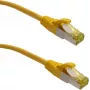 IT-BUDGET Full Copper Premium Patchkabel - Super Flex TPE - Cat.6A - mit Cat.7 Rohkabel - 600 MHz - halogenfrei - PoE+ - 10 GBit - Gelb - 0,15 m