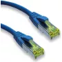 IT-BUDGET Full Copper Premium Patchkabel - Super Flex TPE - Cat.6A - mit Cat.7 Rohkabel - 600 MHz - halogenfrei - PoE+ - 10GBit - Blau - 3 m