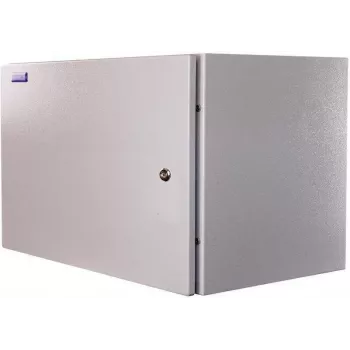 RESISTER 19-Zoll Netzwerkschrank Pro - IP66 für Außen- und Industriebereich - massive Metalltür - 7HE - 600x400 mm - Lichtgrau (90RR19WV74MG)
