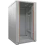 IT-BUDGET 19-Zoll Netzwerkschrank SRK - 27HE - 600x600 mm - Tür aus gehärtetem Glas/Vollstahl - vormontiert - Lichtgrau (RAL 7035) (99ITB19SRK2766GGNM)