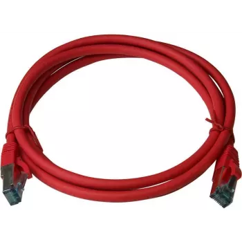 IT-BUDGET Full Copper Premium Patchkabel - Cat.6A - 500 MHz - halogenfrei - PoE+ - AWG 26/7 - Rot - 30 m