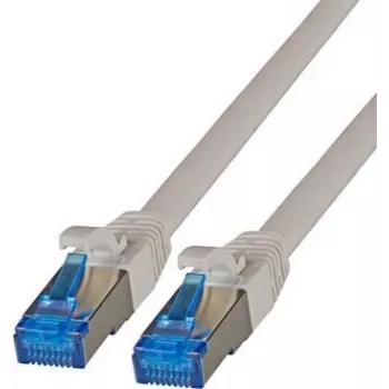 IT-BUDGET Premium Patchkabel - Super Flex TPE - Cat.6A - 500MHz - LSZH - PoE+ - AWG 27 - Grau - 0,25 m