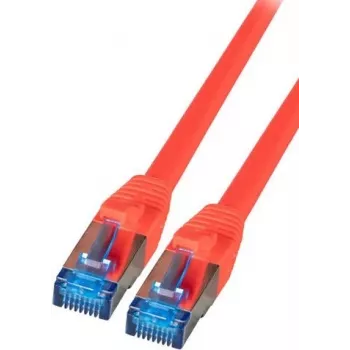 IT-BUDGET Full Copper Premium Patchkabel - Super Flex TPE - Cat.6A - 500MHz - LSZH - PoE+ - AWG 27 - Rot - 0,50 m