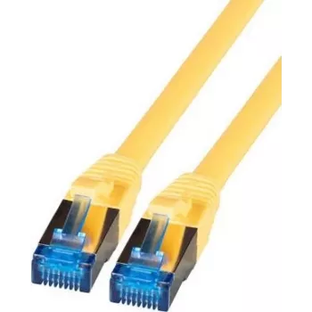 IT-BUDGET Full Copper Premium Patch Cable - Super Flex TPE - Cat.6A - 500MHz - LSZH - PoE+ - AWG 27 - Gelb - 1,50 m