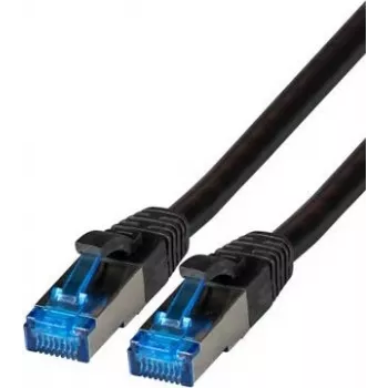 IT-BUDGET Full Copper Premium Patchkabel - Super Flex TPE - Cat.6A - 500MHz - LSZH - PoE+ - AWG 27 - Schwarz - 1,50 m