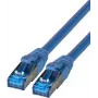IT-BUDGET Full Copper Premium Patchkabel - Super Flex TPE - Cat.6A - 500MHz - LSZH - PoE+ - AWG 27 - Blau - 2 m
