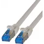 IT-BUDGET Full Copper Premium Patchkabel - Super Flex TPE - Cat.6A - 500MHz - LSZH - PoE+ - AWG 27 - Grau - 3 m