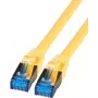 IT-BUDGET Full Copper Premium Patchkabel - Super Flex TPE - Cat.6A - 500MHz - LSZH - PoE+ - AWG 27 - Gelb - 3 m
