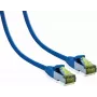 IT-BUDGET Full Copper Premium Patchkabel Cat.6A mit Cat.7 Rohkabel 600 MHz halogenfrei PoE+ 10GBit Blau 30 m
