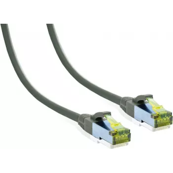 IT-BUDGET Full Copper Premium Patchkabel - Cat.6A mit Cat.7 Rohkabel - 600 MHz - Halogenfrei - PoE+ - 10 Gigabit - Grau - 30 m