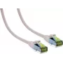 IT-BUDGET Full Copper Premium Patchkabel - Cat.6A mit Cat.7 Rohkabel - 600 MHz - halogenfrei - PoE+ - 10GBit - Weiß - 25 m
