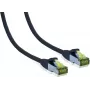 IT-BUDGET Premium Patchkabel Cat.6A mit Cat.7 Rohkabel - 600 MHz - Halogenfrei - PoE+ - 10GBit - Schwarz - 25 m
