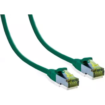 IT-BUDGET Full Copper Premium Patchkabel - Cat.6A mit Cat.7 Rohkabel - 600 MHz - halogenfrei - PoE+ - 10GBit - Grün - 20 m