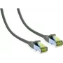 IT-BUDGET Full Copper Premium Patchkabel - Cat.6A mit Cat.7 Rohkabel - 600 MHz - halogenfrei - PoE+ - 10GBit - grau - 15 m