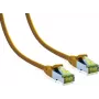 IT-BUDGET Premium Patchkabel Cat.6A mit Cat.7 Rohkabel - 600 MHz - LSZH - PoE+ - 10GBit - Gelb - 3 m