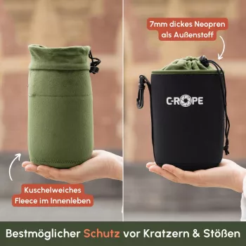 C-ROPE Lens Bag V2 Black Medium 14x11cm Retail