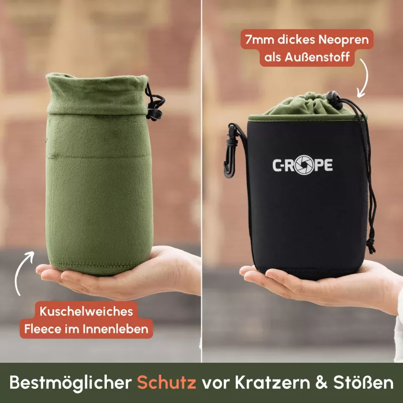 C-ROPE Lens Bag V2 Black Medium 14x11cm Retail