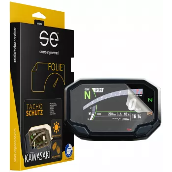 smart.engineered se Motorrad-Displayschutzfolie, 2 Stück (klar & entspiegelt), für Kawasaki Ninja 650 / Ninja 1000SX / Z650 / Z900 / Z H2 (2020+), ZX-10R (2021+), Versys 650 (2022+)