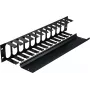 Rockstable 2U 19 Zoll Kabelmanagement-Panel - Schwarz - SPCC-Stahl - 483 mm (RS19-002)