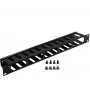 Rockstable 1U 19 Zoll Kabelmanagement-Panel - Schwarz - SPCC-Stahl - 483 mm (RS19-02)