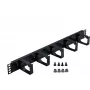Rockstable 1U 19 inch 5-Port Kabelmanagement-Panel - Schwarz - 483 mm - 74 mm (RS19-03)
